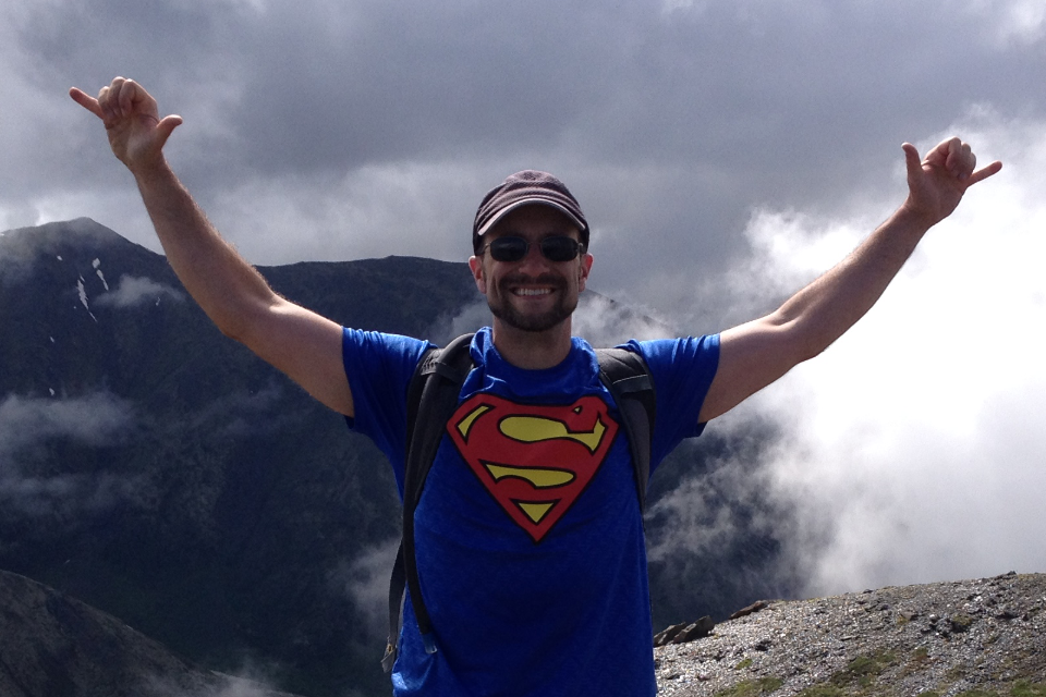 Mr. Hoogasian at Pioneer Ridge ~5400' high!